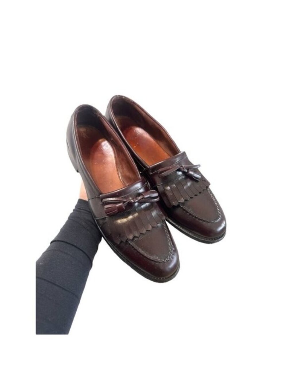 Allen Edmonds Chelsea Loafers Mens 11.5 Brown Leather Tassel Old Money Office